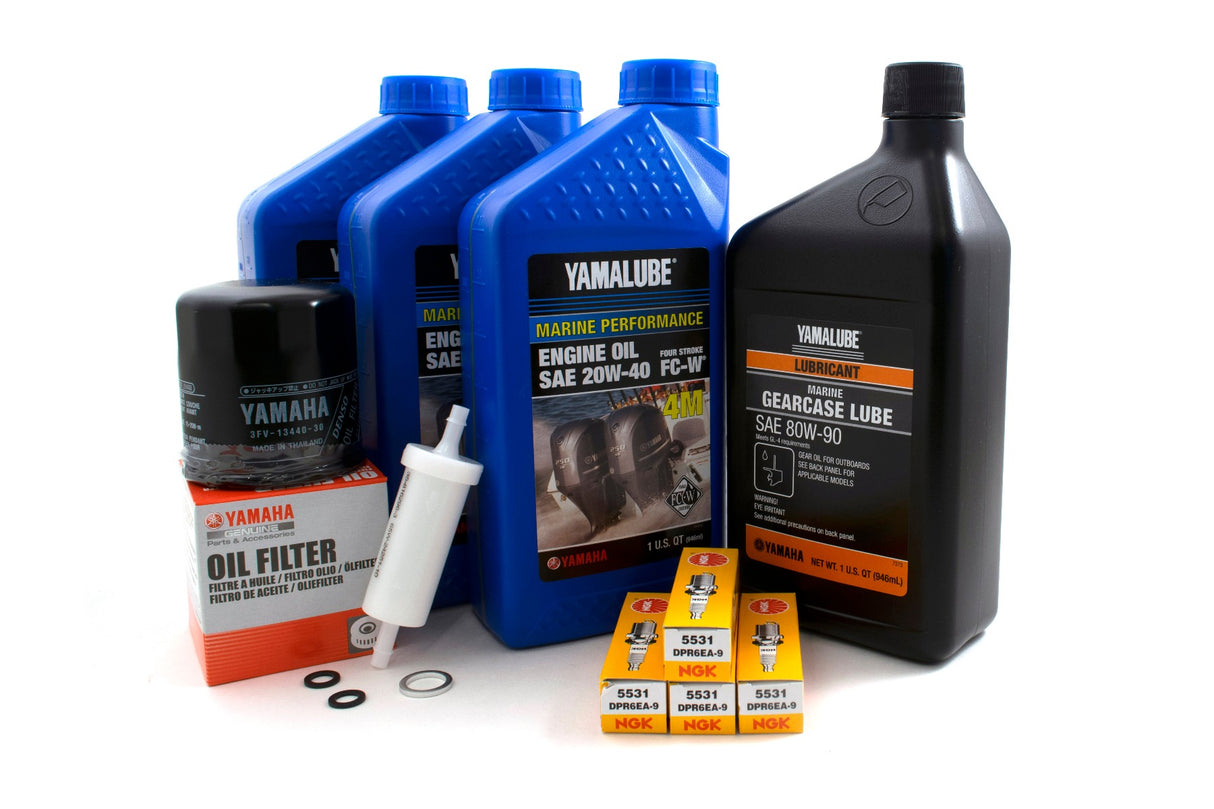 Yamaha 100 Hour Service Maintenance Kit - Yamalube 20W-40 - F40 - 2000