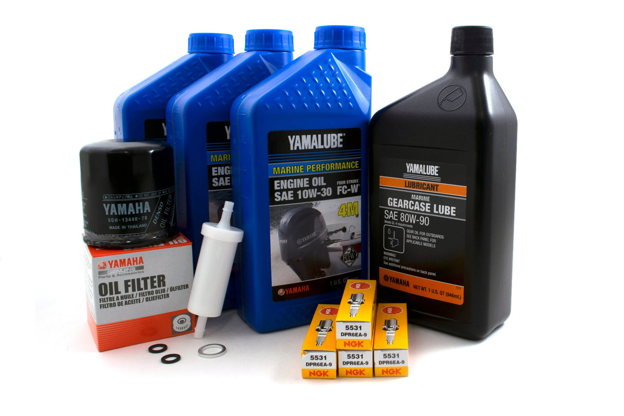 Yamaha 100 Hour Service Maintenance Kit - Yamalube 20W-40 - F40 - 2001-2008