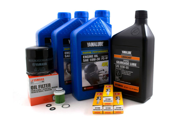 Yamaha 100 Hour Service Maintenance Kit - Yamalube 10W-30 - F40 - 2008-current