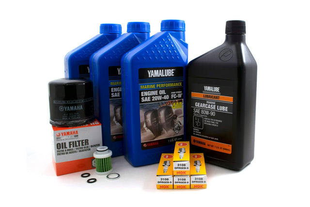 Yamaha 100 Hour Service Maintenance Kit - Yamalube 20W-40 - F40 - 2008-current