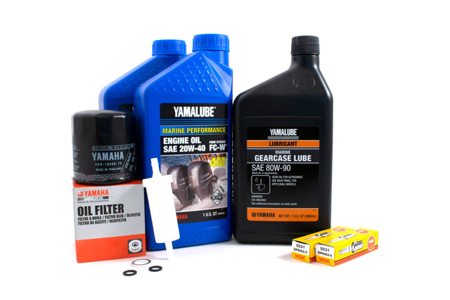 Yamaha 100 Hour Service Maintenance Kit - Yamalube 20W-40 - F25 - 2000-2004