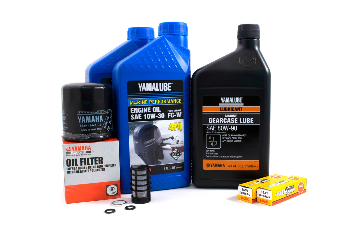 Yamaha 100 Hour Service Maintenance Kit - Yamalube 10W-30 - F25 - 2005