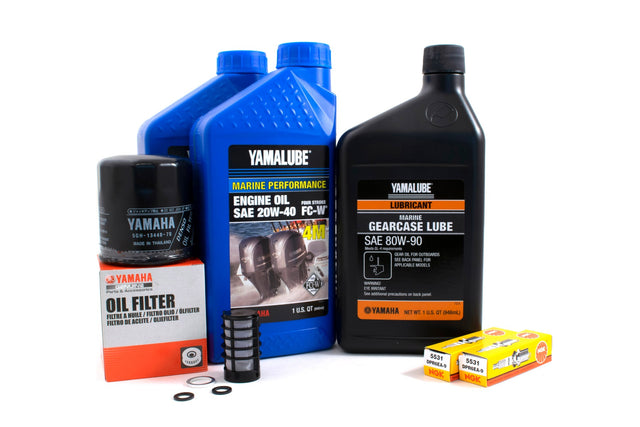 Yamaha 100 Hour Service Maintenance Kit - Yamalube 20W-40 - F25 - 2005