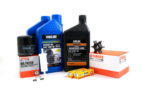 Yamaha 100 Hour Service Maintenance Kit w/ Cooling - Yamalube 10W-30 - F25 - 2000-2004