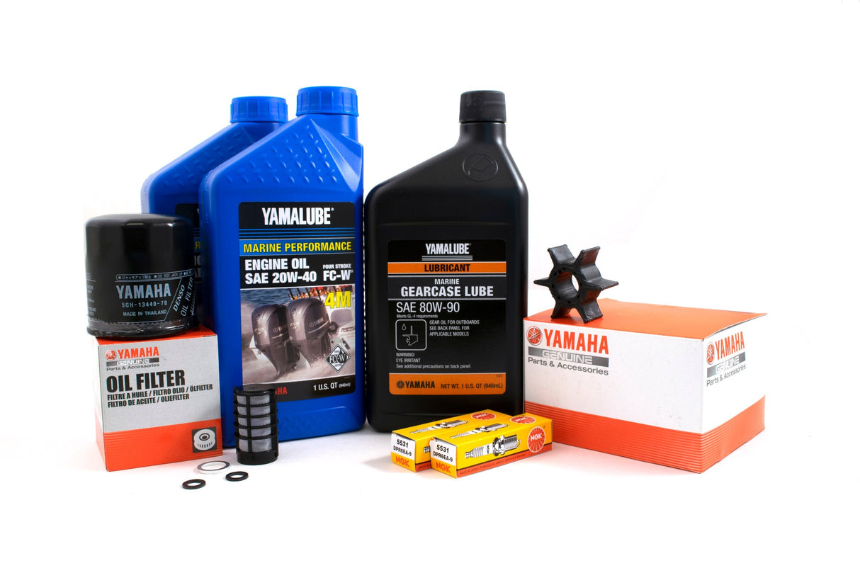 Yamaha 100 Hour Service Maintenance Kit w/ Cooling - Yamalube 20W-40 - F25 - 2005