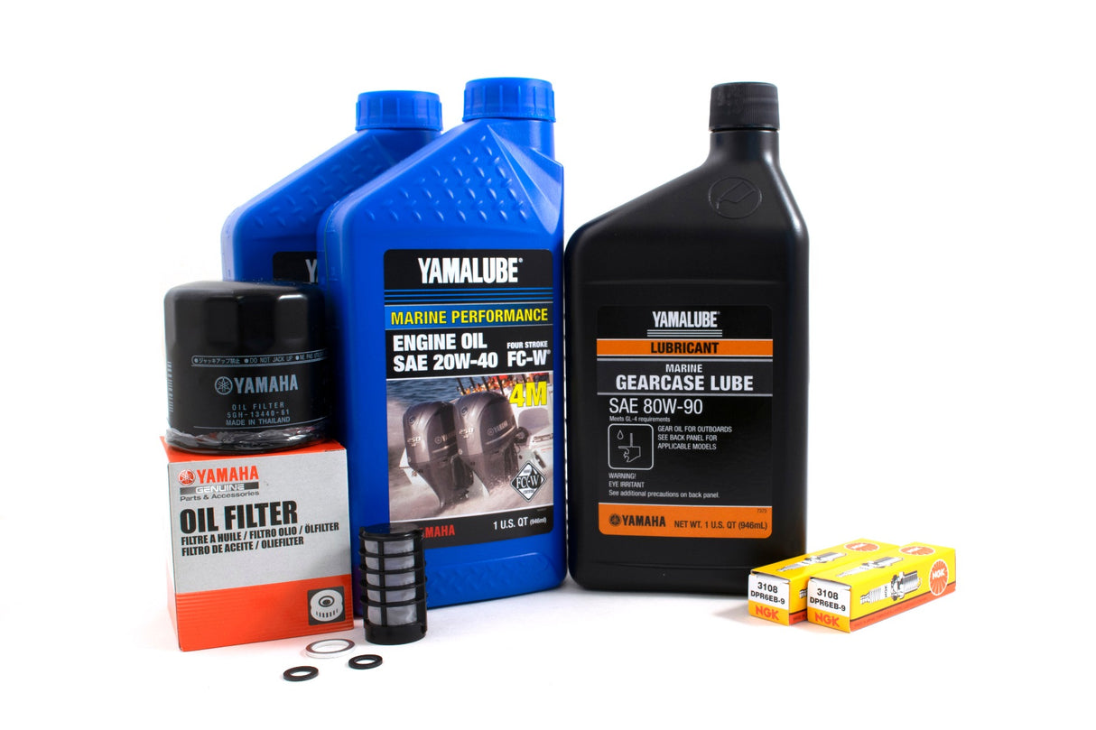 Yamaha 100 Hour Service Maintenance Kit - Yamalube 20W-40 - F25A - 2009-2019