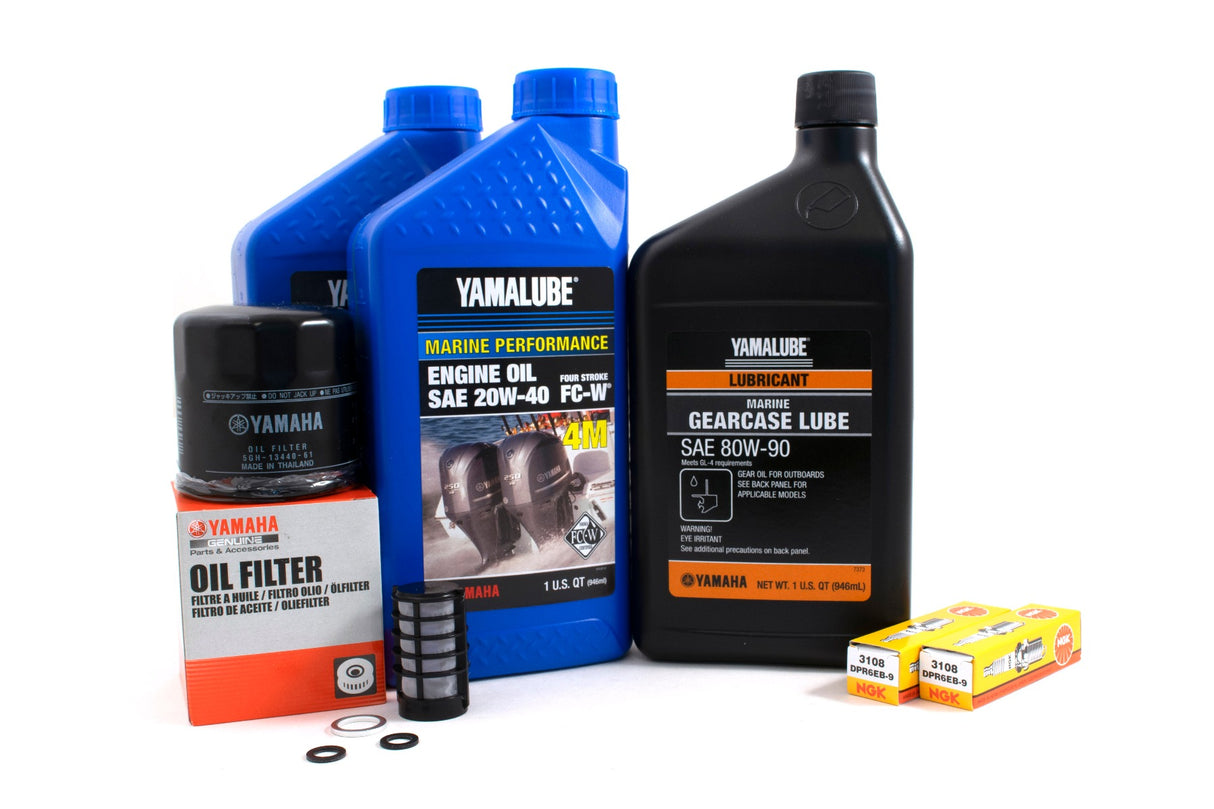 Yamaha 100 Hour Service Maintenance Kit - Yamalube 20W-40 - F25B - 2012-Current