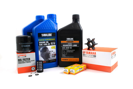 Yamaha 100 Hour Service Maintenance Kit w/ Cooling - Yamalube 10W-30 - F25B - 2012-2018