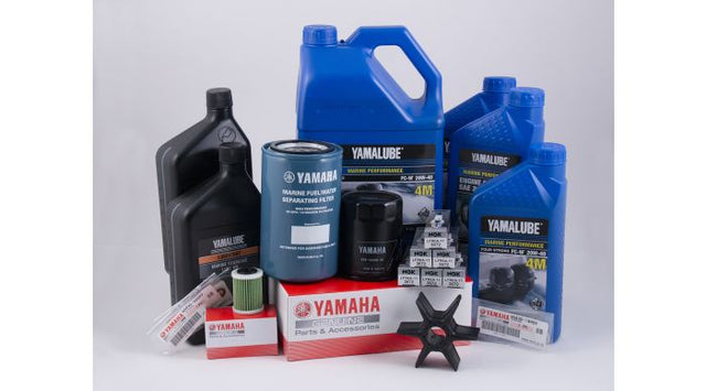 Yamaha 100 Hour Service Maintenance Kit with Cooling - Yamalube 20W40 - 2020 - Current - F225 F250 F300 4.2L V6 - See Description for Applicable Models