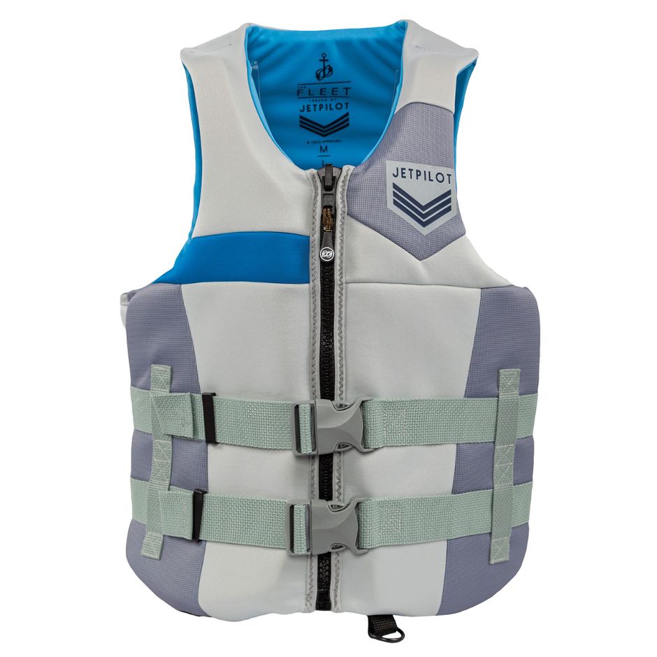 Yamaha Men's JetPilot Fleet Neoprene 2 - Wjp-21238-Sv-Ml - Buckle Pfd - M - L-Silver/Blue